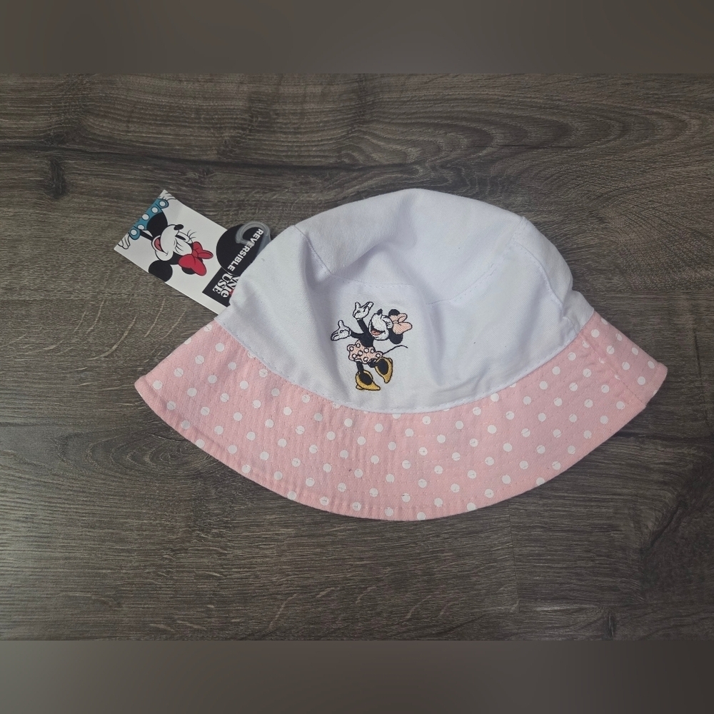 Disney Minnie Mouse Girls Reversible Bucket Hat NWT